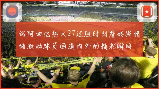 诺阿回忆热火27连胜时刻詹姆斯情绪激动球员通道内外的精彩瞬间